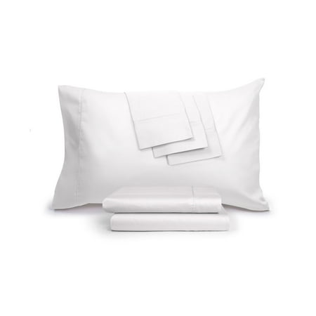 Aq Textiles 800 Thread Count 6 PC. Sheet Set Queen Bedding, Queen, White