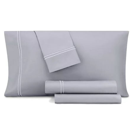 Aq Textiles Double Merrow Embellished 4-Pc Queen Sheet Set, 700 Thread Count Cotton Blend Bedding