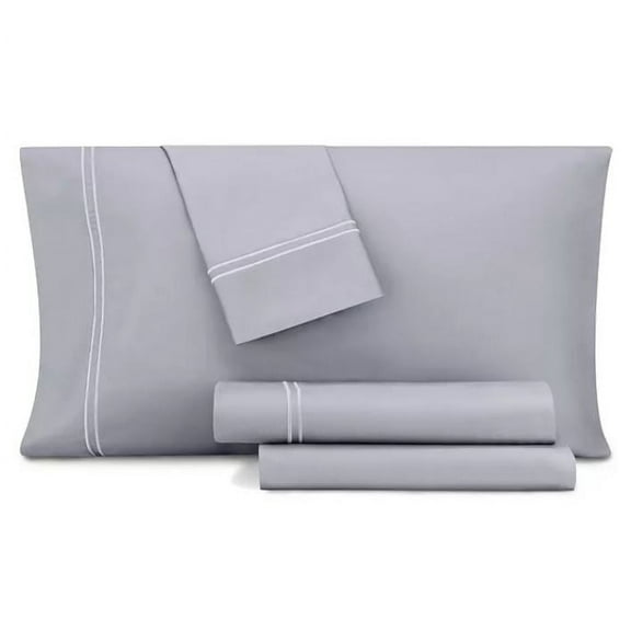 Aq Textiles Double Merrow Embellished 4-Pc Queen Sheet Set, 700 Thread Count Cotton Blend Bedding