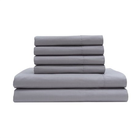 Aq Textiles T800 6 Piece Queen Sheet Set, Gray, Queen