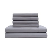 Aq Textiles T800 6 Piece Queen Sheet Set, Gray, Queen