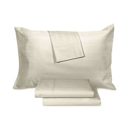 Aq Textiles TAN Ultra Lux Thin Stripe 1000 Thread Count Sheet Set, US Queen