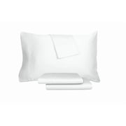 Aq Textiles white Percale Solid 220-Thread Count 4-Pc. Sheet Set, US Queen