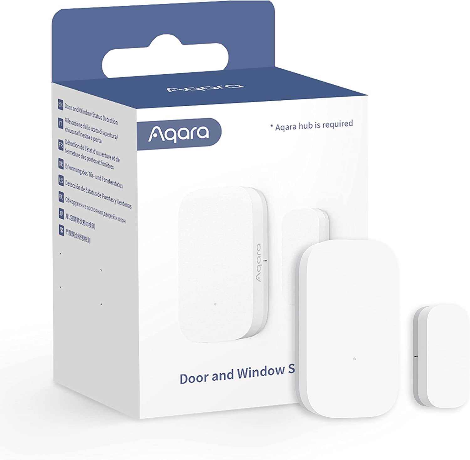 Aqara Door and Window Sensor, REQUIRES AQARA HUB, Zigbee Connection,  Wireless Mini Contact Sensor for Alarm System and Smart Home Automation,  Compatible with Apple HomeKit, Alexa, Works With 