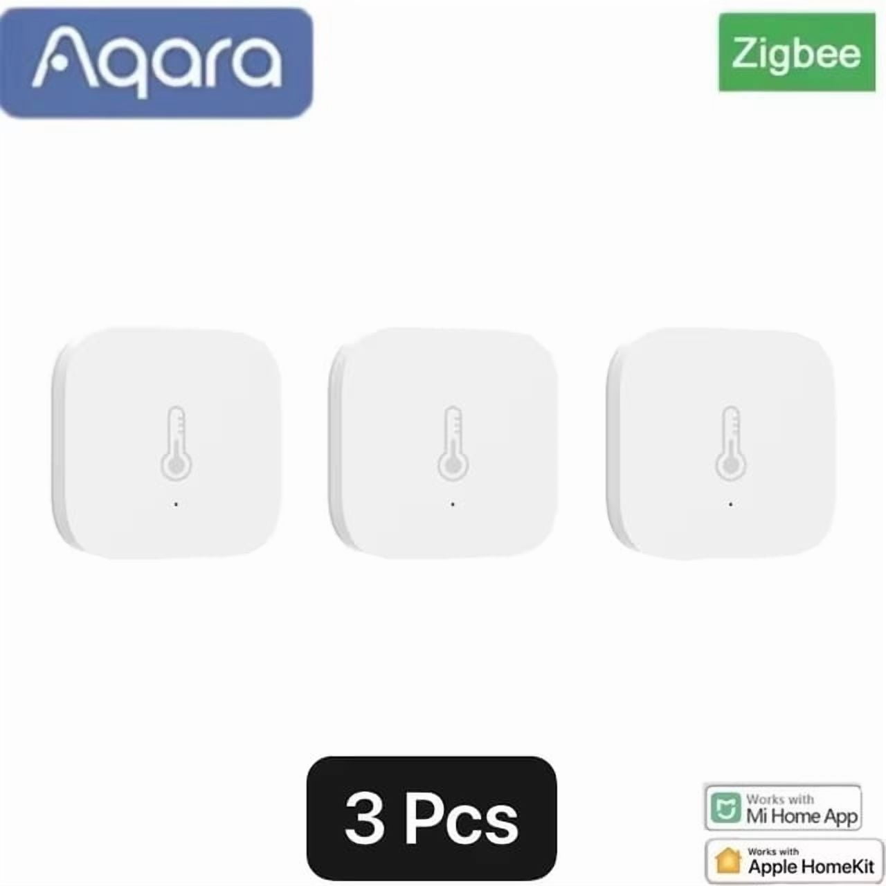 Aqara Environment Sensor: Monitor Temperature, Humidity, and Air Pressure | Works with Apple HomeKit, Xiaomi/Aqara Hubs via Zigbee