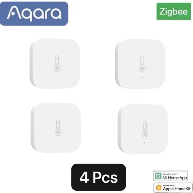 Aqara Environment Sensor: Monitor Temperature, Humidity, and Air Pressure | Works with Apple HomeKit, Xiaomi/Aqara Hubs via Zigbee