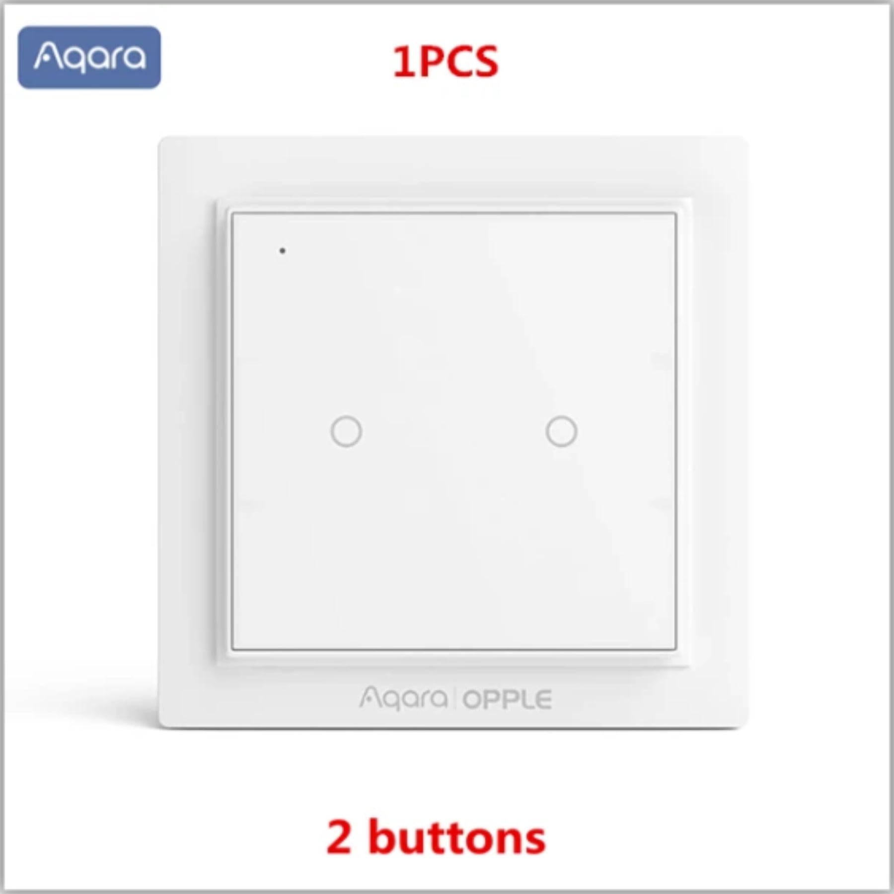 Aqara OPPLE 2-Button Zigbee 3.0 Smart Wall Switch for Xiaomi Mi Home/HomeKit.