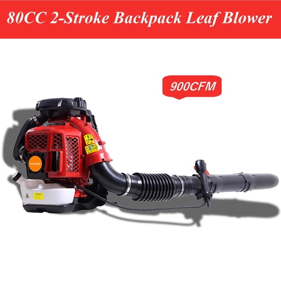 Aqmeifen Gas Leaf Blower 80CC Backpack Leaf Blower 900CFM 2-Stroke Engine Snow Blower for Lawn Care, Patio, Passway (Red)