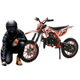 thumbnail image 1 of Aqmeifen Kids Mini 49cc Gas Dirt Bike 2-Stroke Ride-on Motorcycle with Pull Start, Oil Mixed Required, Speed 25 mph, Red, 1 of 7