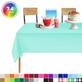 thumbnail image 1 of Aqua 12 Pack Standard Disposable Plastic Party Tablecloth 54 Inch. x 108 Inch. Rectangle Table Cover By Zimpleware, 1 of 6