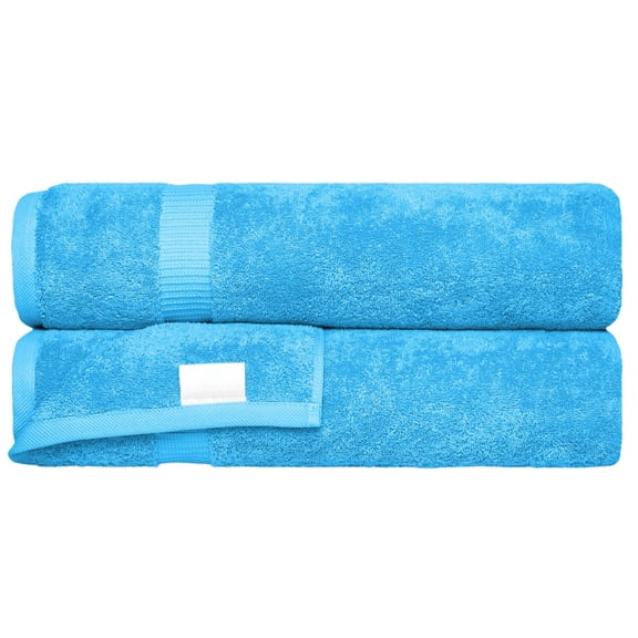 Aqua 2 Bath Sheets 100% Cotton Extra Large Towels for Bath, Beach and Spa