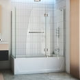 thumbnail image 1 of Aqua 56-60 in. W x 30 in. D x 58 in. H Frameless Hinged Tub Door with 30 in. Return Panel in Chrome, 1 of 8