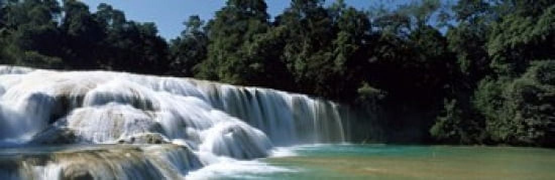 Aqua Azul Chiapas Mexico Canvas Art - Panoramic Images (18 x 6)