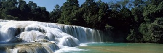 Aqua Azul Chiapas Mexico Canvas Art - Panoramic Images (36 x 12)