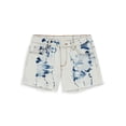 thumbnail image 1 of Aqua BLUE/WHITE Girls' Tie Dyed Denim Shorts, US 14, 1 of 2