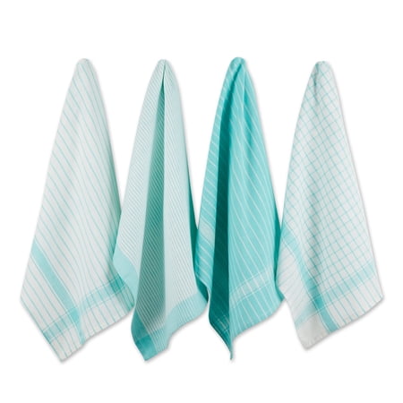 Aqua Blue Basic Cotton Dishtowel (Set of 8) 20x28