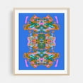 thumbnail image 1 of Aqua Beast - Digital Art Psychedelic Surrealism Modern Art Geometric Abstract Pattern Oak Framed Wall Art Print 6 x 8 inches, 1 of 12
