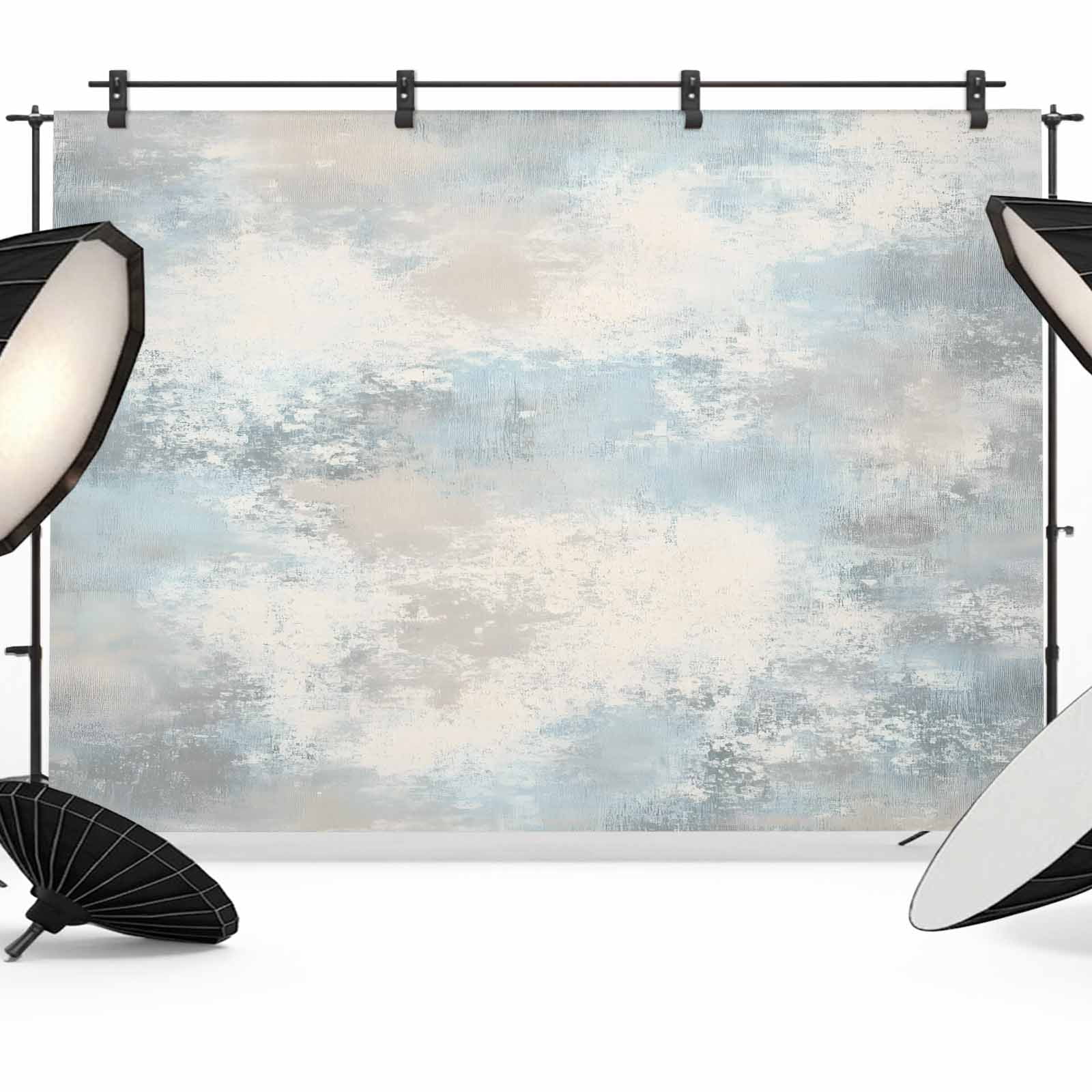 Aqua Beige Ombre Backdrop for Photography, Vintage Modern Abstract ...