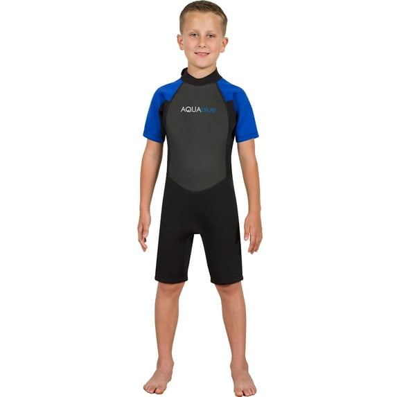 Aqua Blue 3mm Boy's Springsuit Wetsuit
