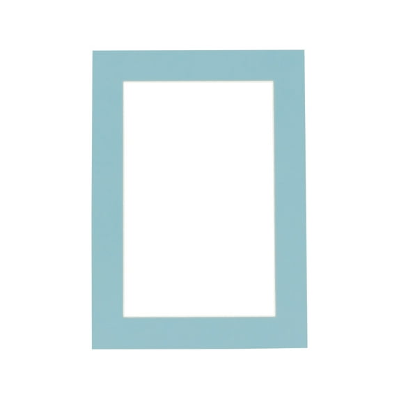 Aqua Blue Acid Free 11x17 Picture Frame Mats with White Core Bevel Cut for 8.5x11 Pictures - Fits