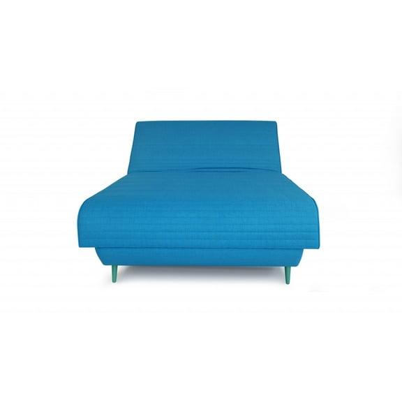 Aqua Blue Adjustable Hybrid Storage Bed with Full Mattress