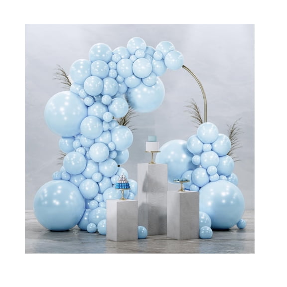 Aqua Blue Balloon Arch Kit, Various Sizes Latex Balloons for Graduation, Shower, Gender Reveal, Easter, Birthday, Wedding, Bachelorette Party Decoions,Blue