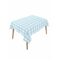 thumbnail image 1 of Aqua Blue Green Rectangle Tablecloth, Checkered Plaid Gingham Lattice Trellis Waterproof & StainResistant Tablecloth, Washable Oil-proof Table Cover for Dining/Party/Wedding/Camping/Buffet 52x70 In, 1 of 9