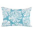 thumbnail image 1 of Aqua Blue Monstera Deliciosa Throw Pillow Cover 12 x 20 Inch Decorative Pillow Cover Summer Botanical Tropical Lumbar Pillowcase Seasonal Rectangle Cushion Case for Couch Sofa Bed Living Room, 1 of 9
