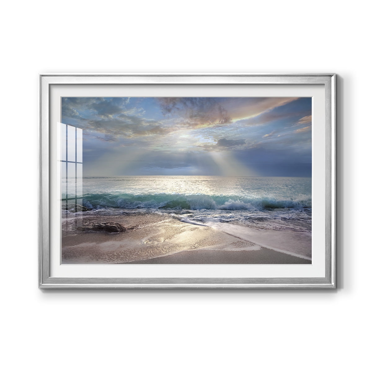 Aqua Blue Morning Premium Framed Print - Ready to Hang