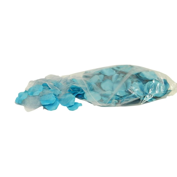 Aqua Blue Rose Petals Polysilk Faux Fake Flower 400 Opaque & 100 Sheer 2.25in Petals per Bag for Craft Table Engagement Ceremony Wedding Aisle Floral Romantic Decor (Aqua-Blue, Set of 4 bags)