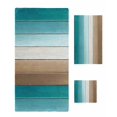 thumbnail image 1 of Aqua Brown Ombre Bath Towels for Bathroom Set,Luxury Microfiber Towels Gifts for Women,Quick Dry Beach Kitchen Hand Hair Face Towel and Dish Washcloth,Vintage Country Wooden Yoga Towels+Set, 1 of 7