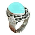 thumbnail image 1 of Aqua Chalcedony Natural Healing Gemstone Ring, Solid 925 Sterling Silver Delicate Ring, Statement Ring, Unique Womens Band Ring, Beautiful Gifts For Her, 1 of 3
