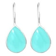thumbnail image 1 of Aqua Chalcedony Women Jewelry 925 Sterling Silver Fixed Wire Bazel Earring, 1 of 3