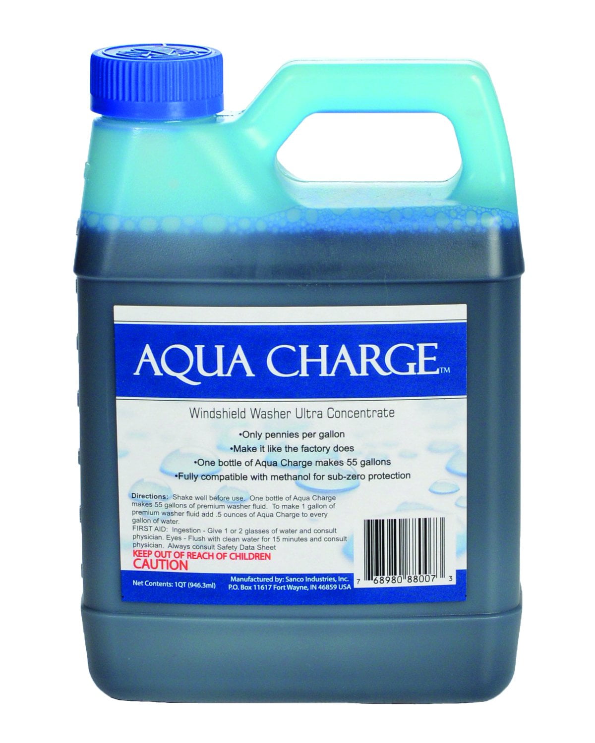 Aqua Charge Windshield Washer Ultra Concentrate, 1 quart makes