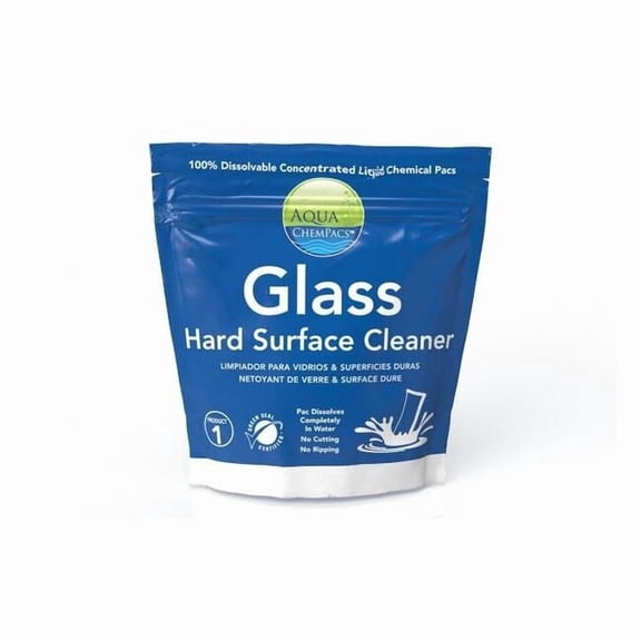 Aqua Chempacs Glass Cleaner,Liquid,20 ct,Concentrated 4-0288