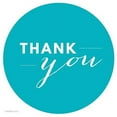 thumbnail image 1 of Aqua Chic Thank You Circle Favor Labels, 40-Pack, 1 of 1