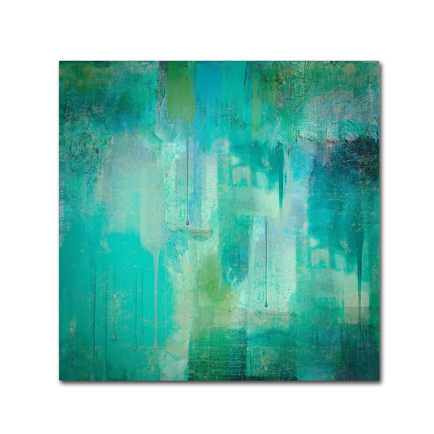 "Aqua Circumstance" Canvas Art by Color Bakery