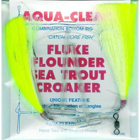 Aqua Clear FW-1FCW Hi/Lo Fluke/ Flounder/Trout/Croaker Cht/Wht Hair