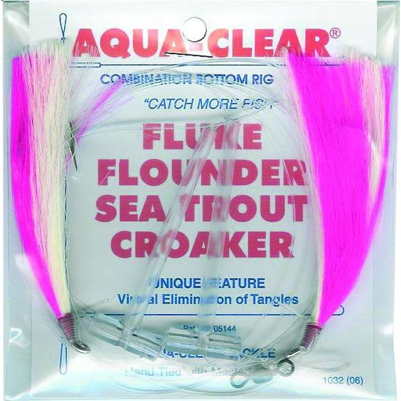 Aqua Clear FW-1FKW Hi/Lo Fluke/ Flounder/Trout/Croaker Pink/Wht