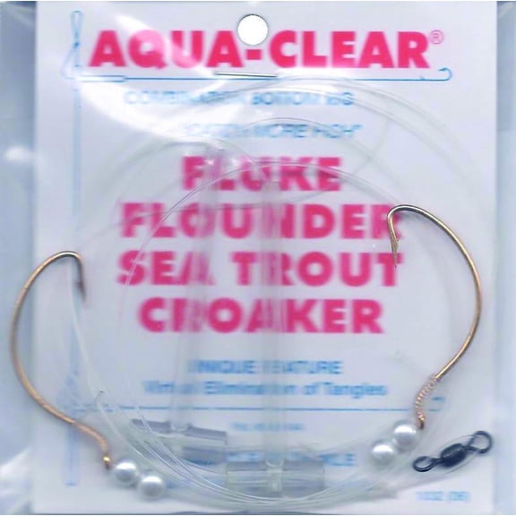Aqua Clear FW-1P Hi/Lo Fluke/ Flounder/Trout/Croaker 2/0 WG Gold