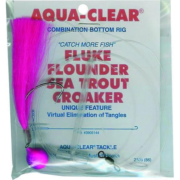 Aqua Clear FW-4KFKH Single Leader Fluke/Flounder/Trout Pink Float