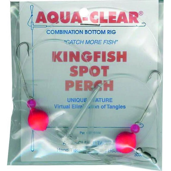 Aqua Clear KF-1FR Hi/Lo Rig Kingfish /Spot/Perch Red Float And Red