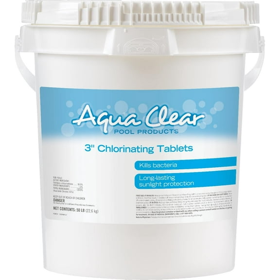 Aqua Clear 3 Chlorinating Tablets Chlorine Pool Chemicals for Swimming Pools