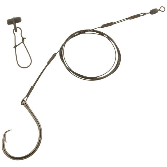 Aqua Clear SH-11C Shark Surf Rig w/ Fish Finder, 32", 11/0, 100lb Double Crimped