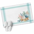 thumbnail image 1 of Aqua Coastal Area Rugs Collection 2'x3', Nautical Seashells Coral Leaves Stripes Non Slip Indoor Rectangle Throw Runner Rug Floor Mat Carpet for Living Room Dining Table Bedroom Nursery, 1 of 9
