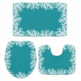 thumbnail image 1 of Aqua Coastal Coral Bath Mat 3 Piece Bathroom Rug Set, White Ocean Marine Sea Nautical Beach Non Slip Bath Rug Contour Mat and Toilet Lid Cover, Absorbent Shower Mats Soft Bath Rugs and Mats Sets, 1 of 8