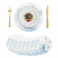 thumbnail image 1 of Aqua Coastal Round 15 Inch Placemats Set of 8, Summer Ocean Coral Jellyfish Seahorse Starfish HeatResistant Non Slip Place Mats for Dining Table, Wipeable Braided Kitchen Table Mats for Housewarming, 1 of 9