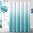 thumbnail image 1 of Aqua Coastal Shower Curtain for Bathoom, Teal White Ombre Coastal Pattern Design Summer Beach Mermaid Shower Curtain for Women Girls Bath Decor, Aqua Turquoise, 1 of 6