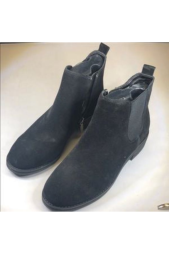 Women's Lori Black Suede Waterproof Zip-up Ankle Boots Size 6 M
