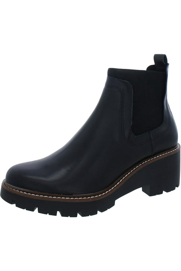 Womens Demi Leather Lug Sole Chelsea Boots